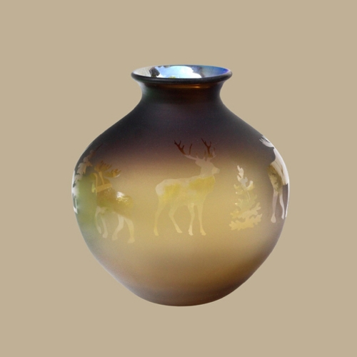 Click to view detail for DB-680 Vase, Forest, Brown 9x8x8 $245
